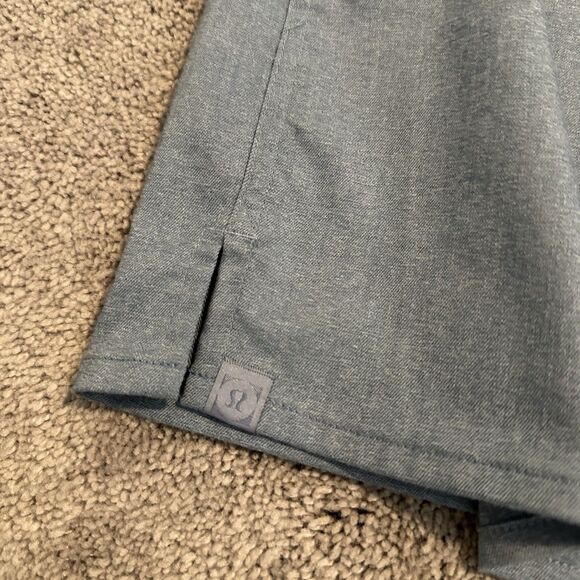 Lululemon XL Button Down Shirt Masons Peak Long Sleeve Flannel Blue commission - Picture 8 of 11